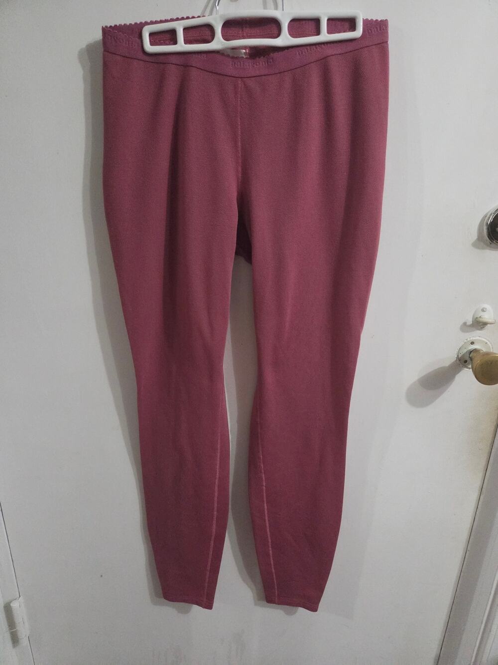 Patagonia women's cotton leggings long johns M Mauve pink